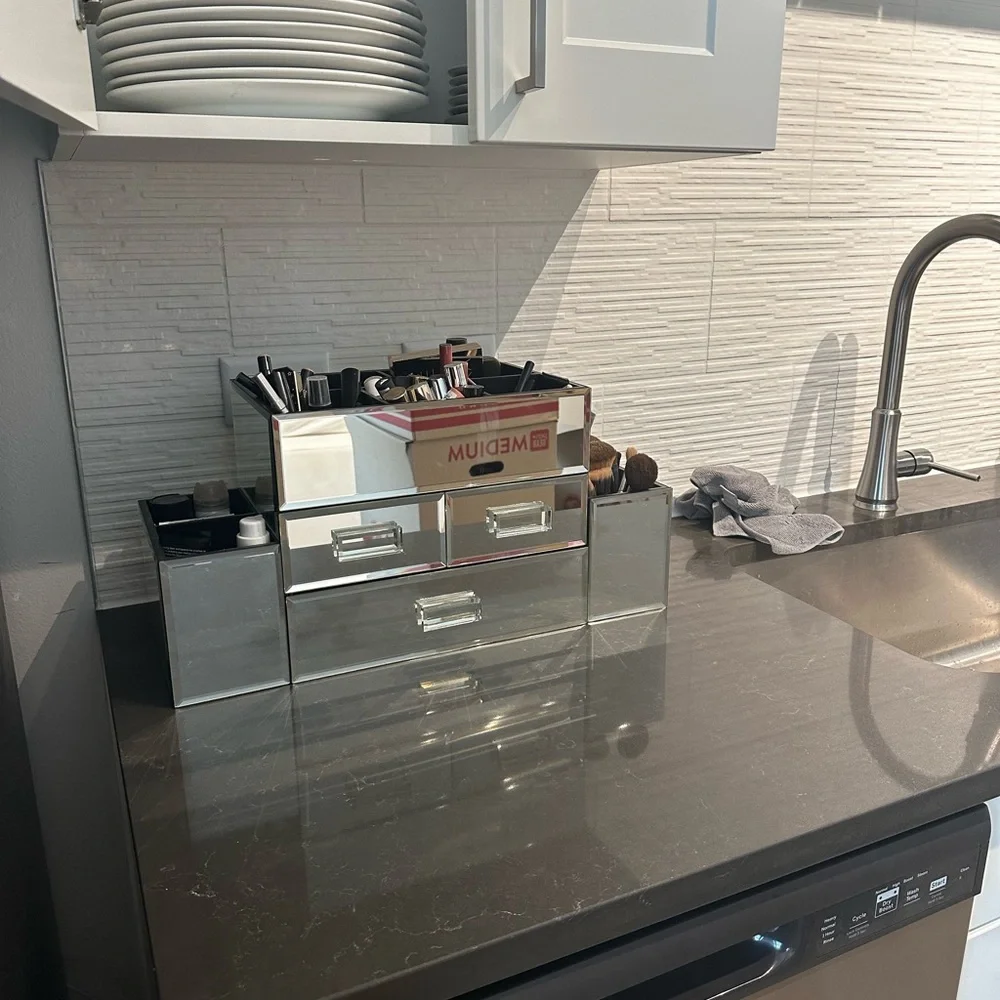 Pottery Barn Mirrored Makeup Stand